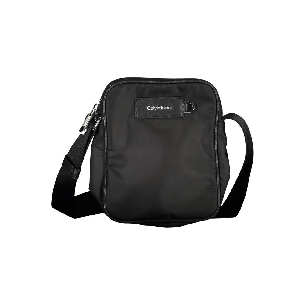 Black Polyester Men Shoulder Bag