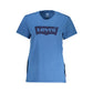 Blue Cotton Women T-Shirt