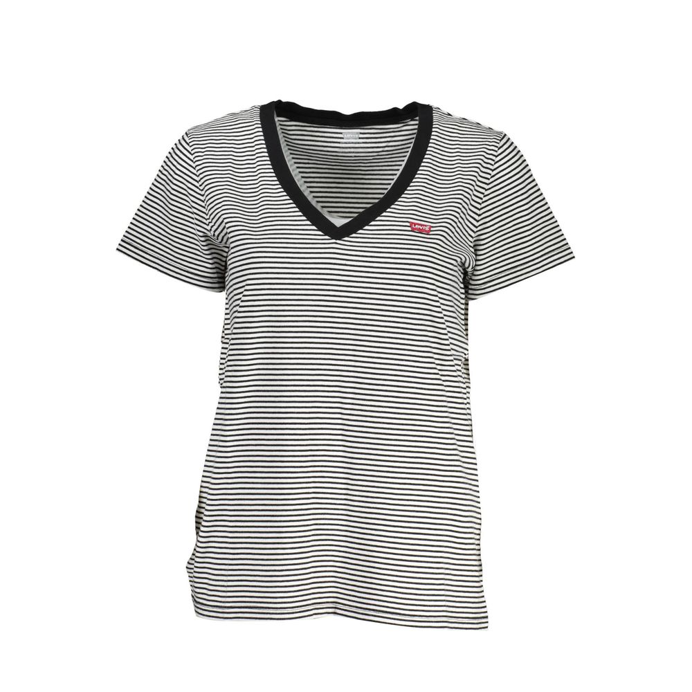 T-shirt da donna in cotone nero