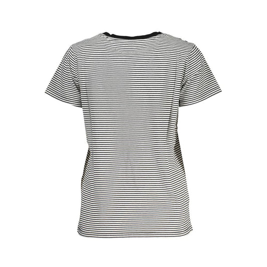 Schwarzes Damen-T-Shirt aus Baumwolle