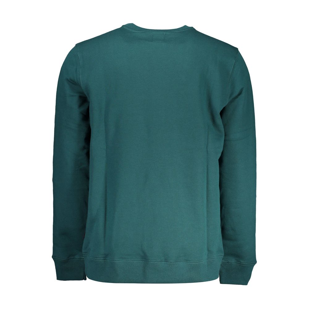 Green Cotton Men Sweater