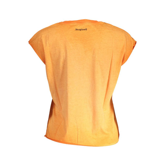 Orange Cotton Women Top