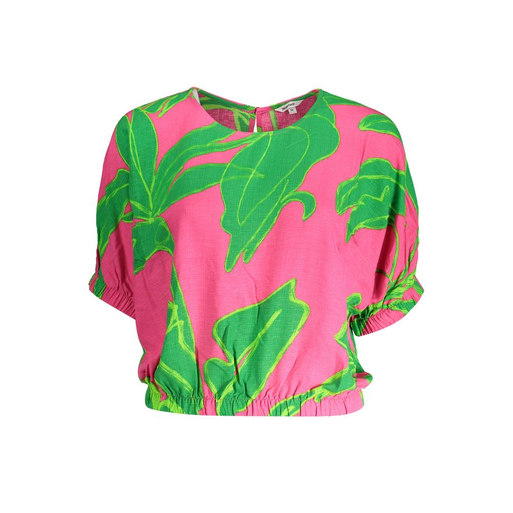 Pink Viscose Women Top