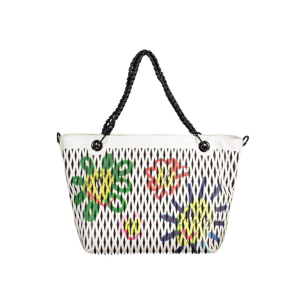 White Polyethylene Women Handbag