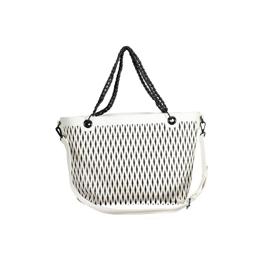 White Polyethylene Women Handbag