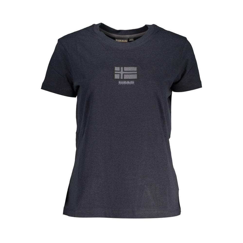 Black Cotton Women T-Shirt