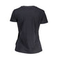 Schwarzes Damen-T-Shirt aus Baumwolle