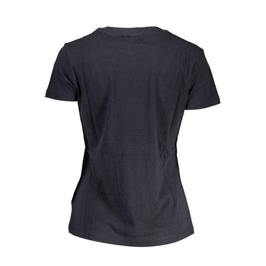 T-shirt da donna in cotone nero