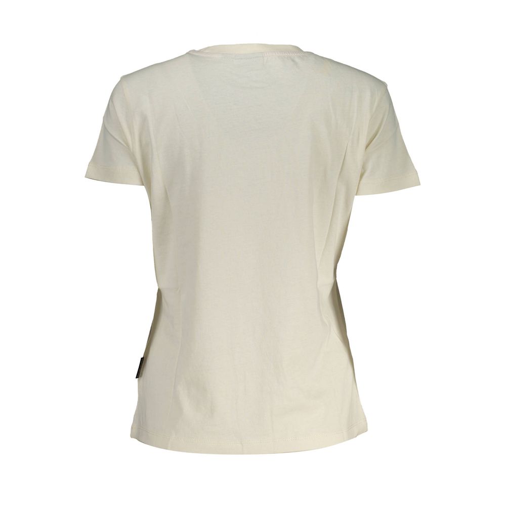 White Cotton Women T-Shirt