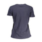 "Blaues Baumwoll-Damen-T-Shirt"