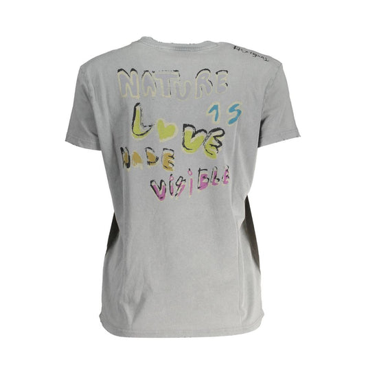 Gray Cotton Women Top