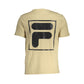 Beige Cotton Men T-Shirt