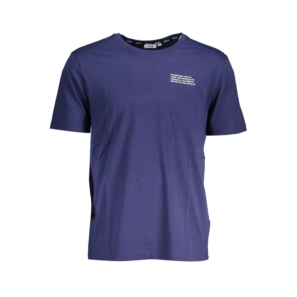 Blue Cotton Men T-Shirt