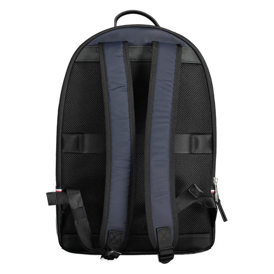 Blue Polyester Men Backpack