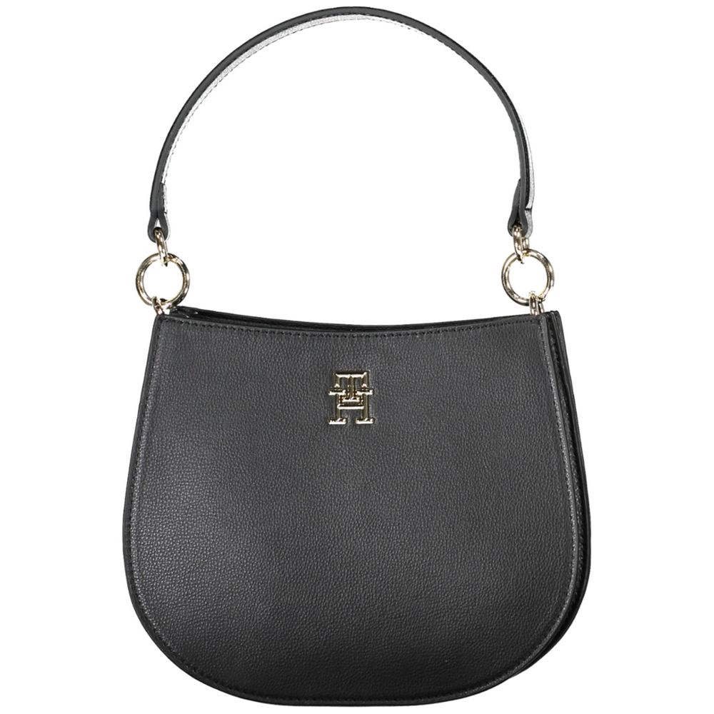 Schwarze Polyester Damen Handtasche