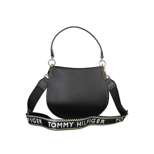 Schwarze Polyester Damen Handtasche