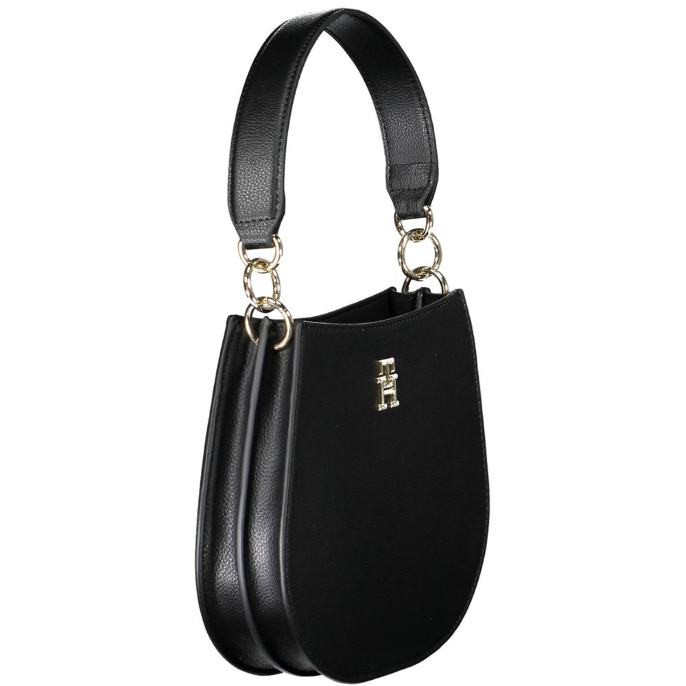 Schwarze Polyester Damen Handtasche