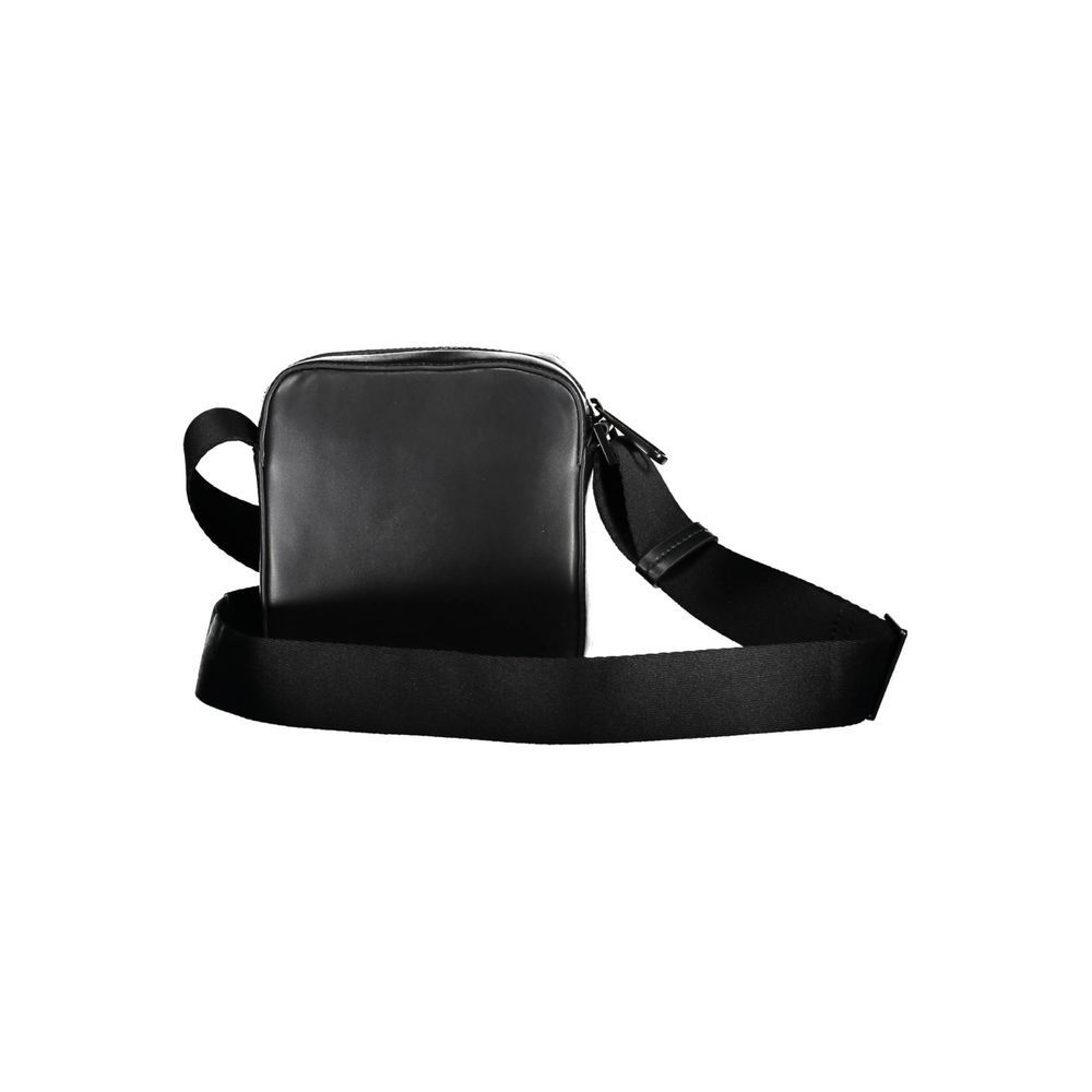 Black Polyester Men Shoulder Bag