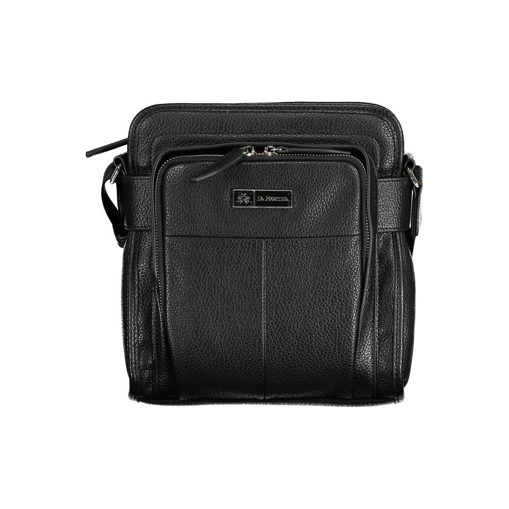 Black Polyethylene Men Shoulder Bag