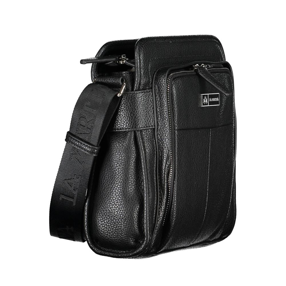 Black Polyethylene Men Shoulder Bag