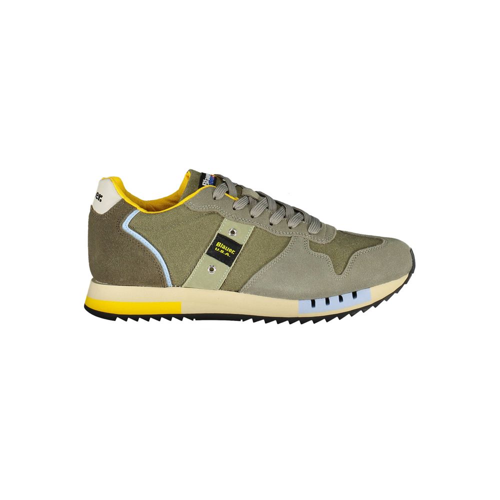 Green Leather Men Sneaker