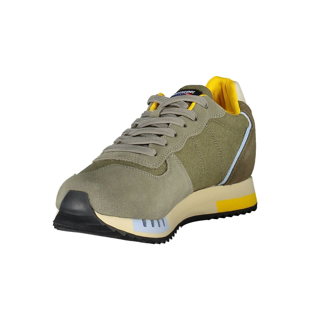 Green Leather Men Sneaker