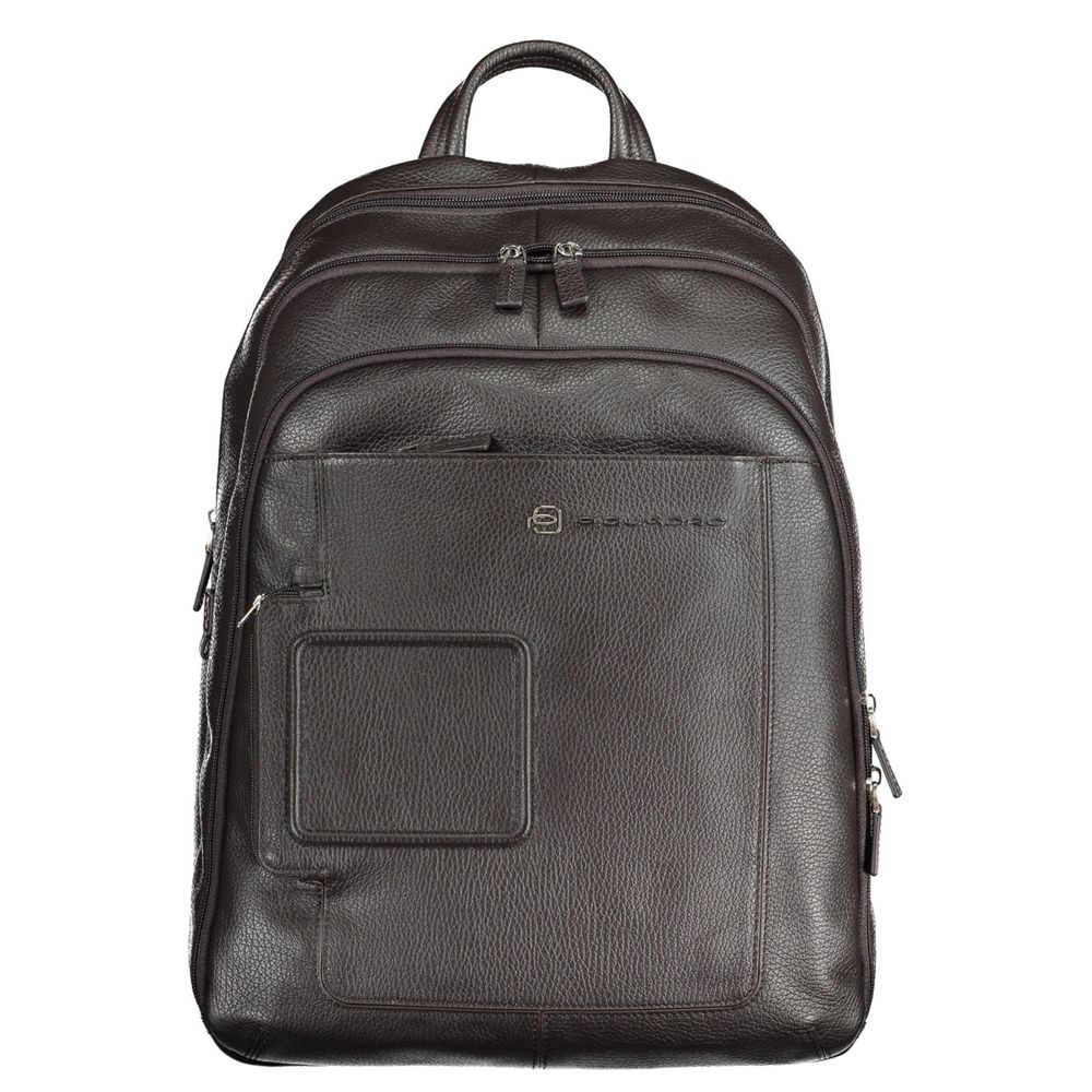 Brown Leather Men Backpack