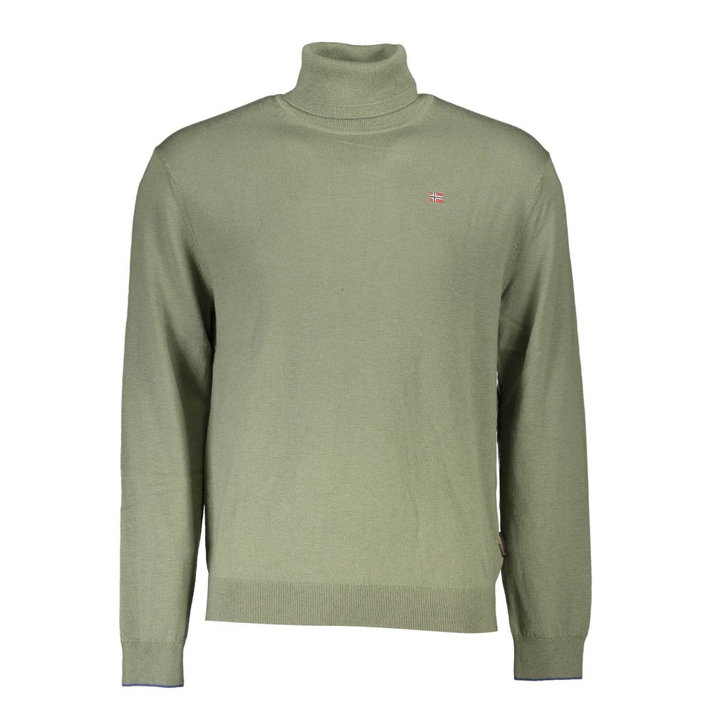 Green Wool Men Sweater