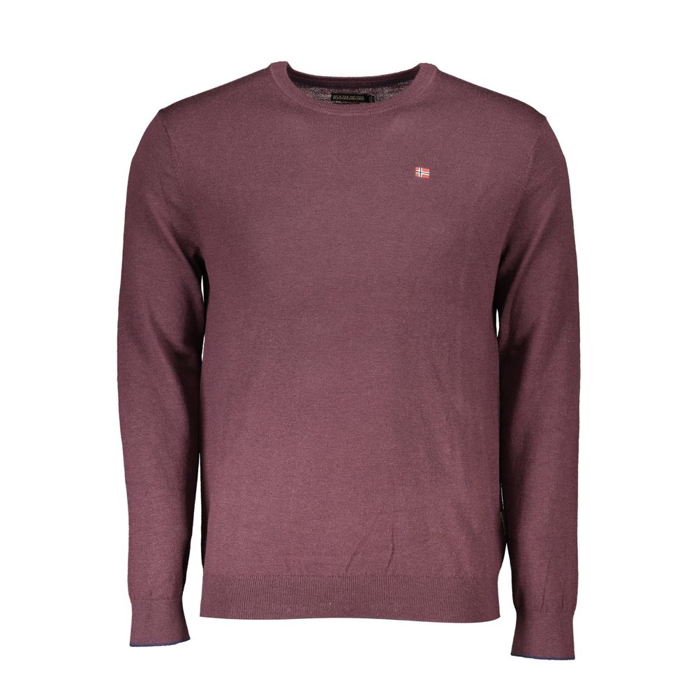 Purple Wool Men Sweater