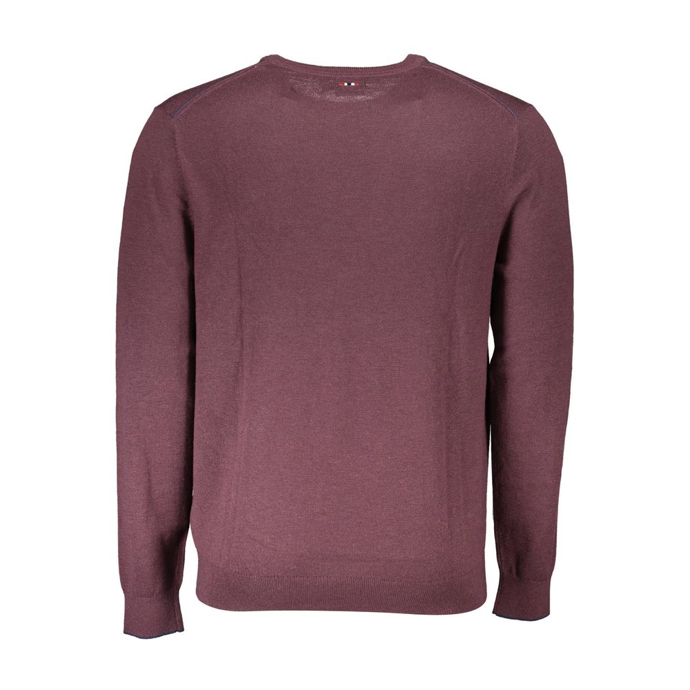 Purple Wool Men Sweater