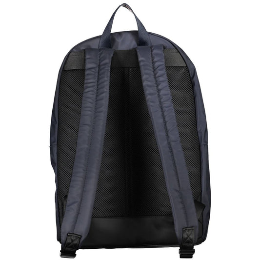 Blue Polyester Men Backpack