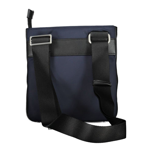 Blue Polyester Men Shoulder Bag