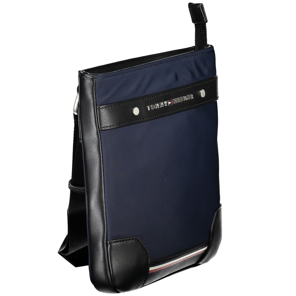 Blue Polyester Men Shoulder Bag