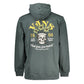 Green Fleece Hooded Sweatshirt with Logo Print