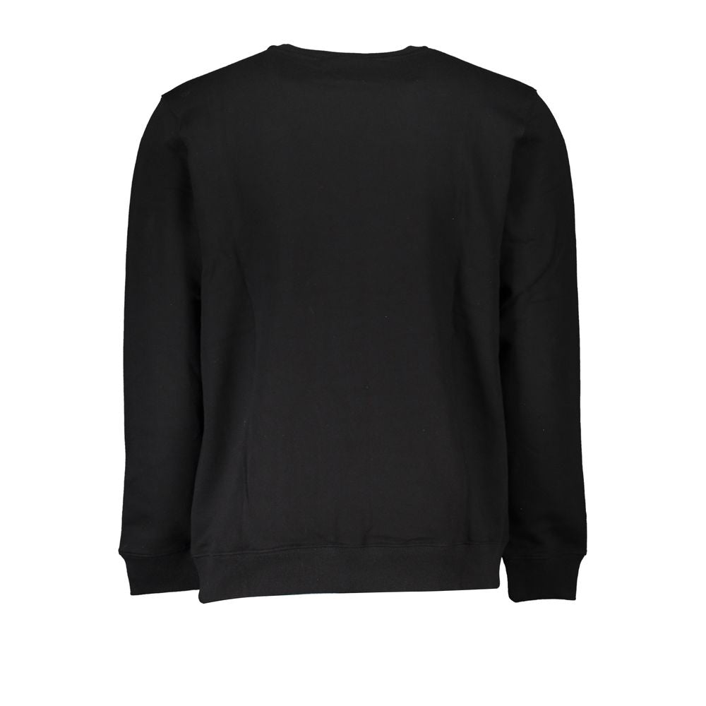 Sleek Fleece Crew Neck Black Sweatshirt