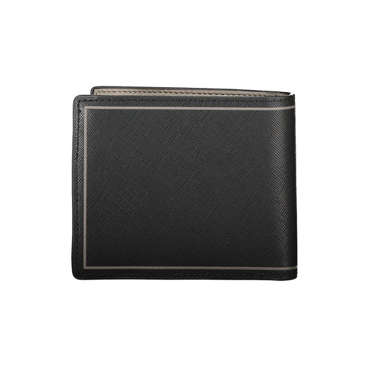 Elegant Black Leather Bifold Wallet