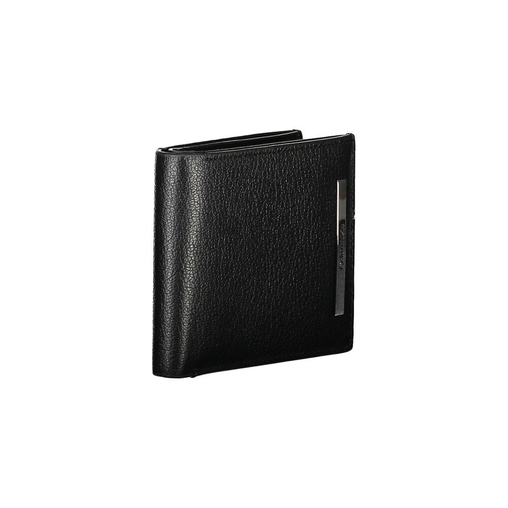 Elegant Black Leather Wallet with RFID Block