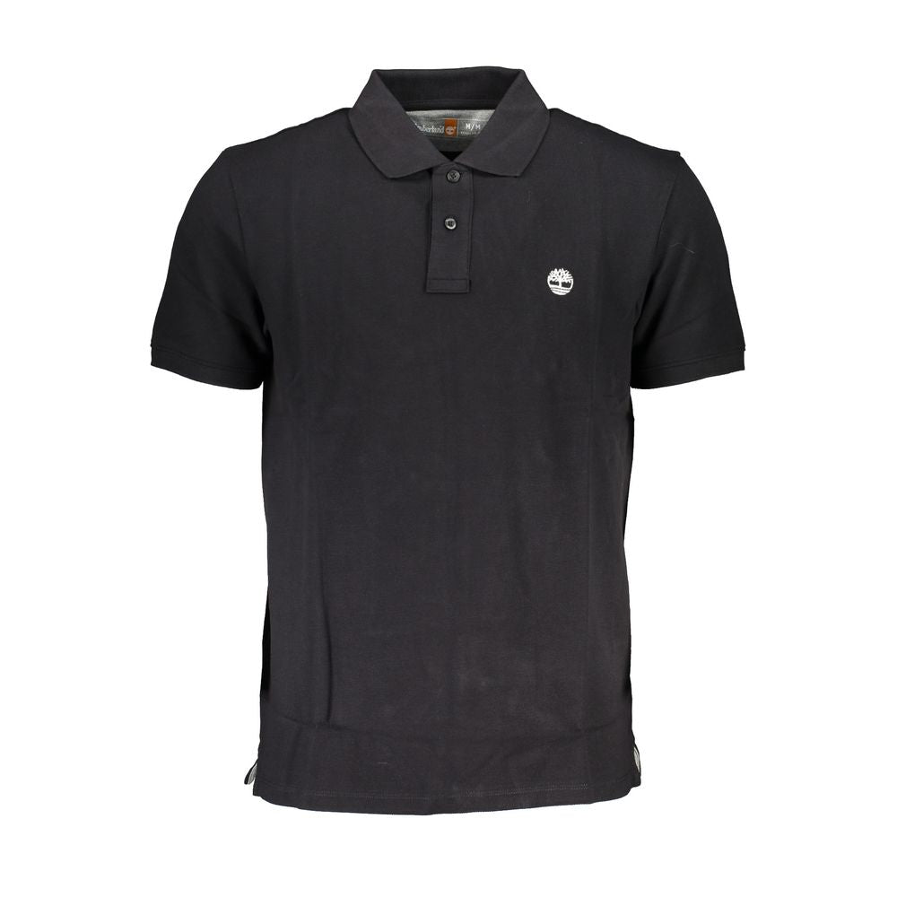 Black Cotton Polo Shirt