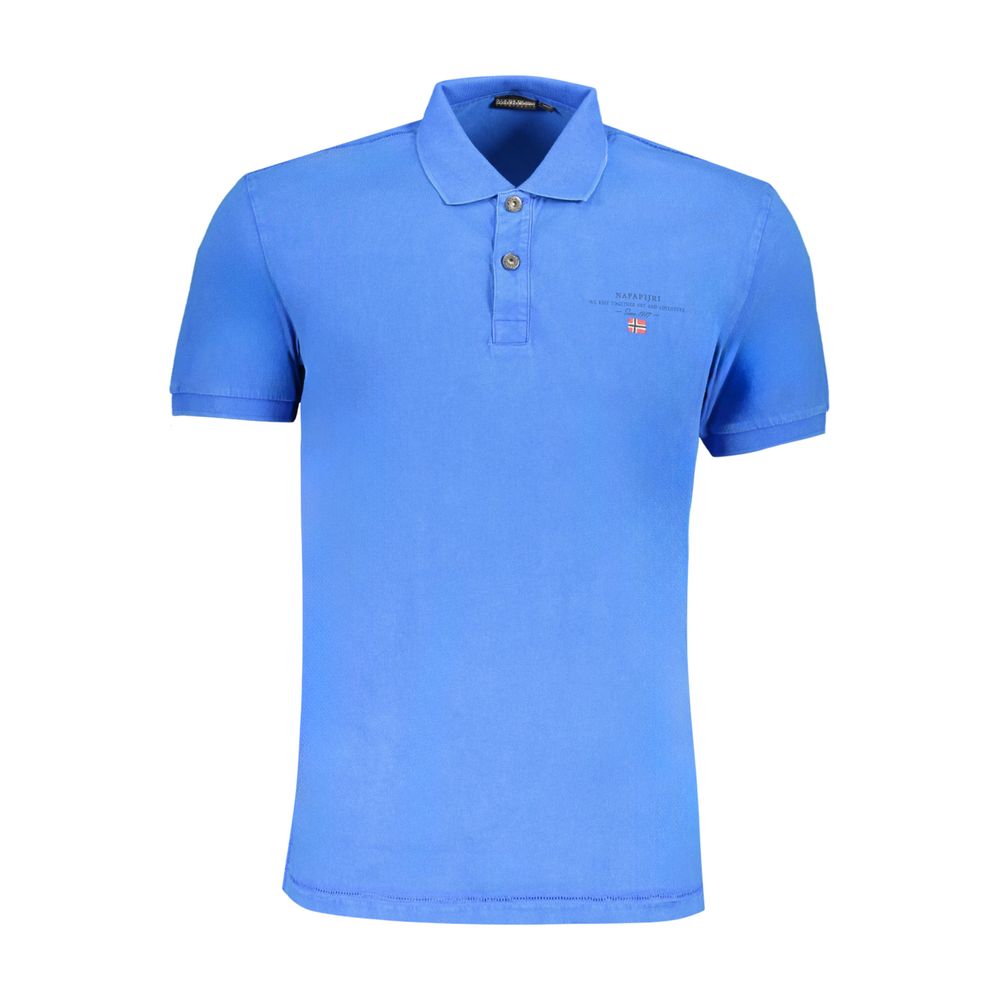 Blaues Poloshirt aus Baumwolle