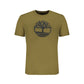 Green Cotton Men T-Shirt