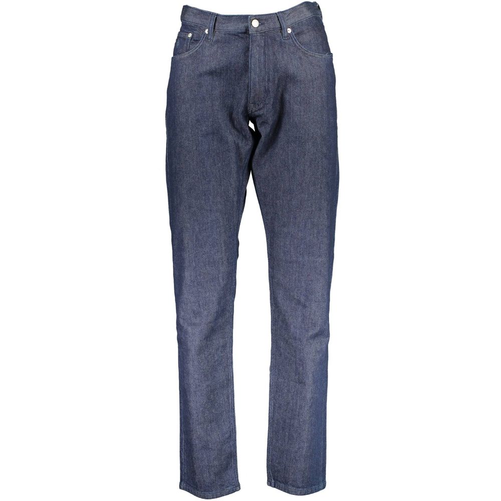 Jeans da uomo in cotone blu