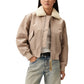 Beige Polyester Jackets & Coat