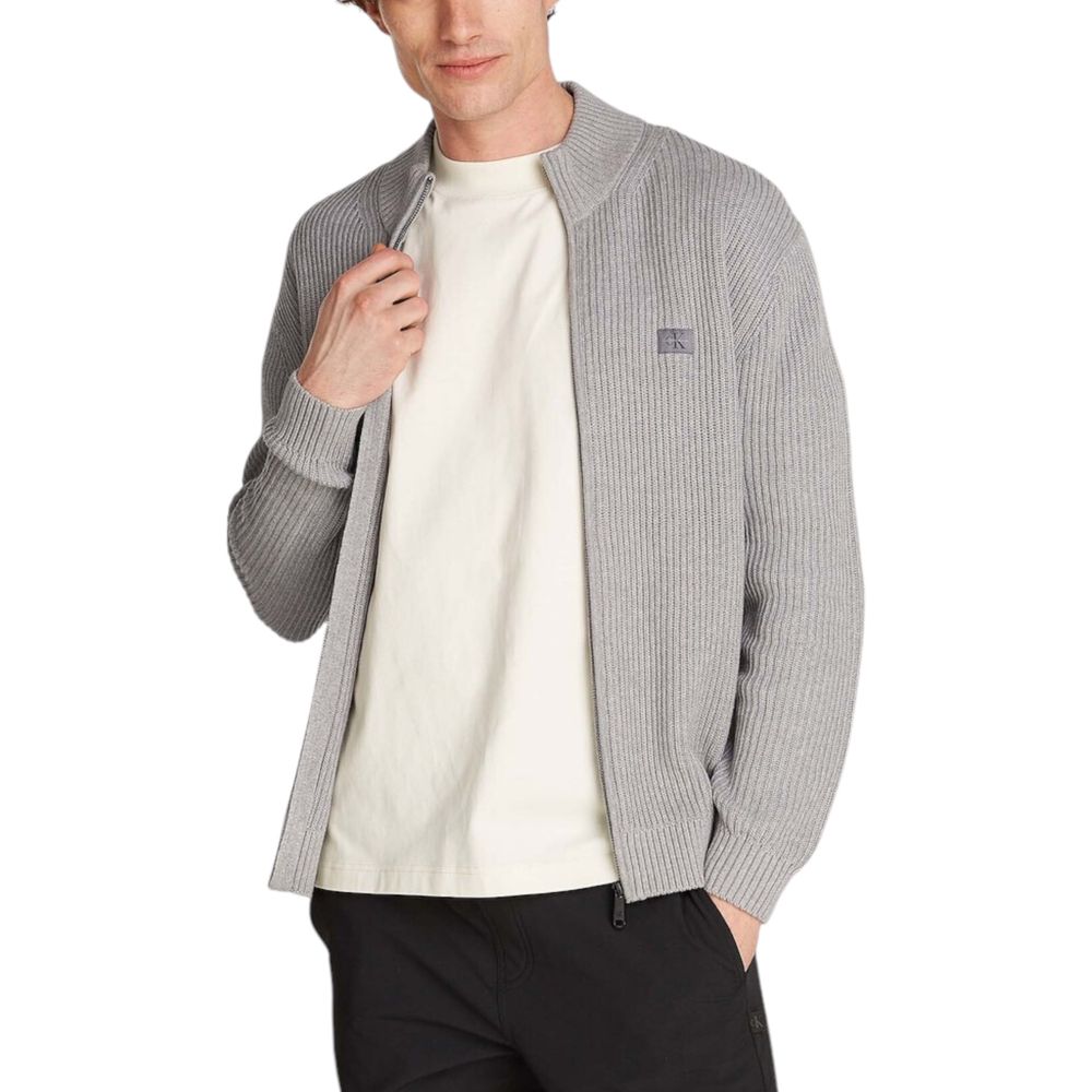 Gray Cotton Cardigan