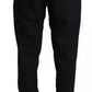 Schwarze Anzughose aus Wollstretch