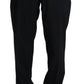 Schwarze Anzughose aus Wollstretch
