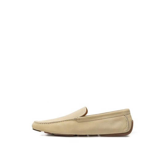 Mocassino in pelle beige