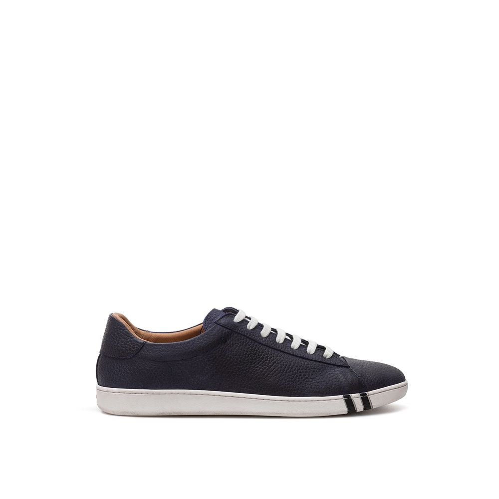 Eleganti sneakers in pelle blu per uomo