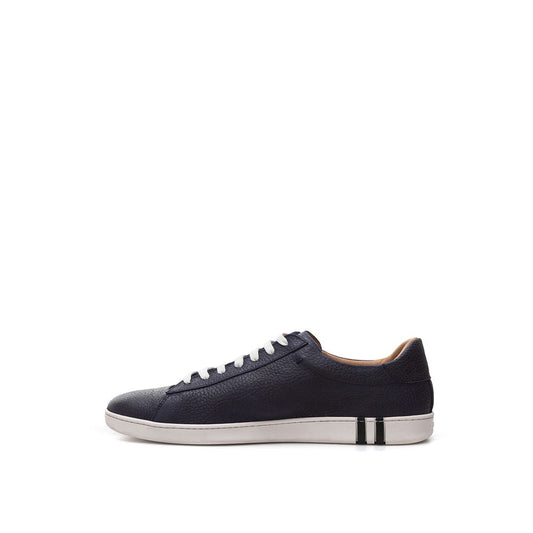 Eleganti sneakers in pelle blu per uomo