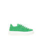 Emerald Elegance Leather Sneakers