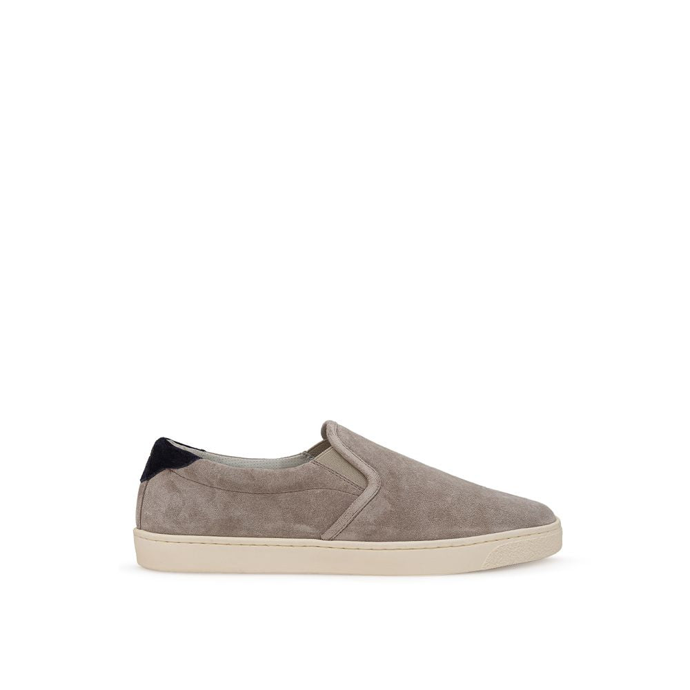 Grauer Ledersneaker